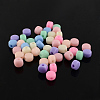 Flat Round Solid Color Opaque Acrylic Beads SACR-S037-M03-A-1