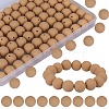 80Pcs Round Silicone Focal Beads SIL-SZ0001-24-08-1