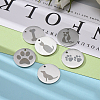 12Pcs 6 Style 304 Stainless Steel Pet Pendants STAS-CJ0001-139-5