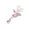 2Pcs 2 Colors Wedding Season Angel Glass Pearl & Acrylic Pendant Decorations HJEW-JM01920-1-5