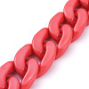 Handmade Opaque Acrylic Curb Chains AJEW-JB00564-06-1