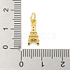 Rack Plating Brass Micro Pave Clear Cubic Zirconia Pendants KK-B093-15G-3