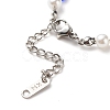 Plastic Imitation Pearl & Millefiori Glass Beaded Bracelet for Women BJEW-JB08432-5