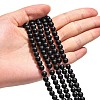 Synthetic Black Stone Beads Strands G-G508-6MM-4