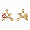 304 Stainless Steel Enamel Connector Charms STAS-N087-62-01G-1