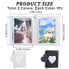 CRASPIRE 2 Sets 2 Colors 3 Inch PVC Mini Heart Hollow Photocard Holder Book AJEW-CP0005-83-2