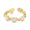 Heart Real 18K Gold Plated Cuff Rings for Girl Women Gift X-ZIRC-C021-05G-2