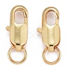 Rack Plating Brass Lobster Claw Clasps with Jump Rings KK-WH0063-02G-01-NR-2