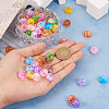 Pandahall 90Pcs 9 Colors Transparent Crackle Acrylic Beads MACR-TA0001-28-5