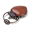 Natural Red Jasper & Amethyst Big Pendants G-A221-04E-2