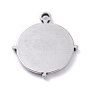 Tarnish Resistant 304 Stainless Steel Pendant Cabochons Settings STAS-P288-22P-2