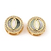 Brass Micro Pave Clear Cubic Zirconia Slide Charms KK-K342-09G-03-1