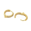 Rack Plating Brass Micro Pave Clear Cubic Zirconia Hoop Earrings Findings KK-F876-20G-2