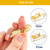 CHGCRAFT 10Pcs 10 Style Easter Egg & Rabbit & Carrot Alloy Enamel Charms Safety Pin Brooch JEWB-CA0001-22-5