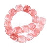 Cherry Quartz Glass Beads Strands G-T138-156-2