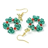 Christmas Theme Imitation Austrian Crystal Dangle Earrings EJEW-TA00468-3