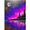 DIY Oil Painting Style Starry Sky Pattern Diamond Painting Kits DIAM-PW0005-14C-1