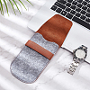 Portable PU Leather & Felt Single Watch Pouch Storage Bags ABAG-WH0248-501B-4