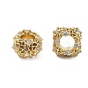 Brass Micro Pave Cubic Zirconia European Beads KK-Q006-40G-2