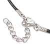 Glass Heart Pendant Necklaces NJEW-JN04476-03-5