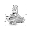 TINYSAND 925 Sterling Silver First Dance Charm European Beads TS-C-007-2