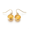 Brass Dangle Earrings EJEW-O083-04G-A-1