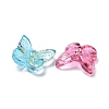 Two Tone Transparent Spray Painted Glass Charms GLAA-T016-22-3