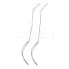 Non-Tarnish 304 Stainless Steel Curved Bar Dangle Stud Earring Findings STAS-Q310-01P-1