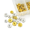 240Pcs 8 Styles Iron & Brass Rhinestone Spacer Beads FIND-FS0001-34-3
