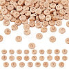 Olycraft 4 Sets Alphabet Undyed Wood Beads WOOD-OC0002-68-1