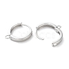 Brass Hoop Earrings Findings EJEW-M025-02G-2