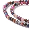 Natural Red Corundum/Ruby and Sapphire Beads Strands G-M390-05-4