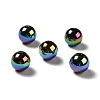 UV Plating Rainbow Iridescent Acrylic Beads PACR-D070-01C-1