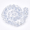 Electroplated Glass Beads Strands EGLA-S174-01B-05-2