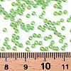 12/0 Grade A Rainbow Lawn Green Transparent Glass Seed Beads for Jewelry Making X-SEED-Q010-F549-3