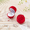 Rose Velet Jewelry Boxes CON-WH0092-63B-4