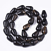 Natural Black Agate Beads Strands X-G-T118-13-2