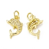 Brass Micro Pave Cubic Zirconia Pendants KK-E068-VB296-1