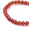 Natural Carnelian(Dyed) Beads Stretch Bracelets BJEW-F380-01-A10-2