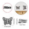 CHGCRAFT Tibetan Style Alloy Butterfly Beads TIBEB-CA0001-22-2