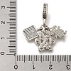 Rack Plating Alloy Enamel European Dangle Charms PALLOY-A009-12P-3