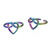 304 Stainless Steel Heart Wrapped Cuff Ring RJEW-N038-054-1