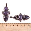 Natural Amethyst Pendants G-Q158-04-08-3