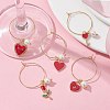 Valentine's Day Alloy Enamel Wine Glass Charms AJEW-JO00201-2