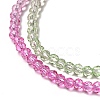 Transparent Gradient Color Glass Beads Strands GLAA-H021-01B-01-3