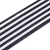 Stripe Pattern Printed Cotton Grosgrain Ribbon OCOR-WH0051-A02-2