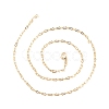 Brass Calabash Link Chains Necklace for Women NJEW-P265-10G-3