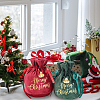 BENECREAT 4Pcs 2 Colors Christmas Velvet Candy Apple Bags TP-BC0001-03-5