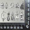 100Pcs 10 Styles Tibetan Style Alloy Kitten Pendants TIBEP-CJ0001-73-8