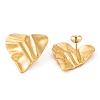 Ion Plating(IP) 304 Stainless Steel Stud Earrings for Women EJEW-L272-030G-01-2